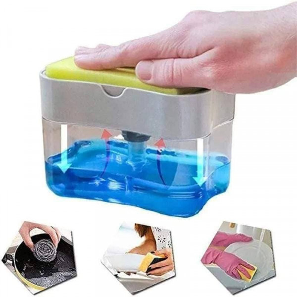2-in-1 Sponge Rack Soap Dispense